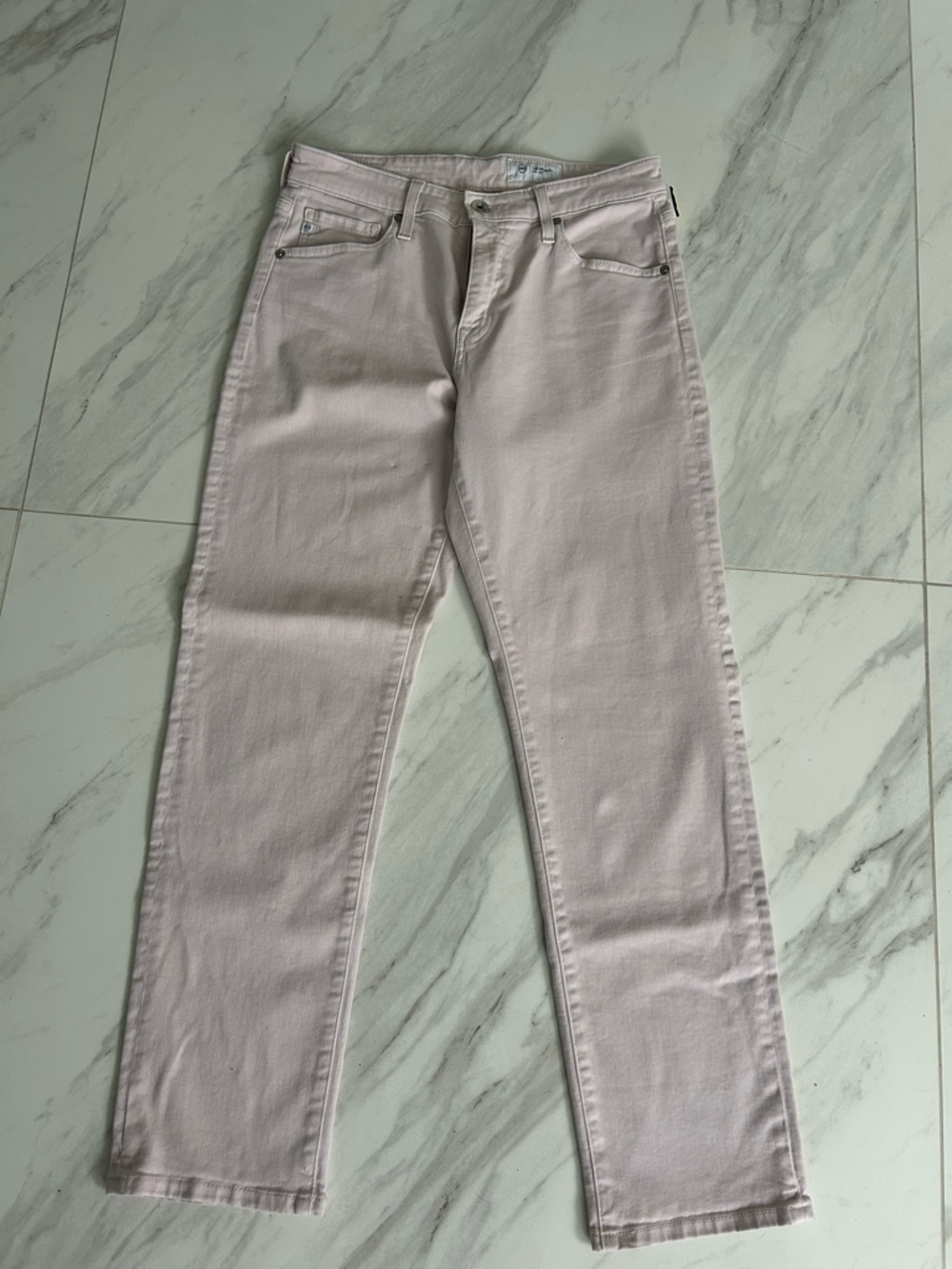 Ag Adriano Goldschmied Pale Pink Jeans